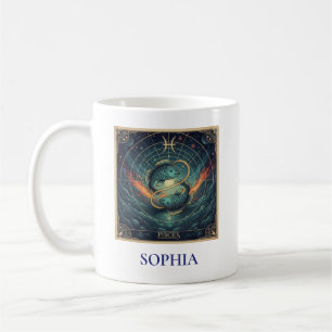 Blue Celestial Zodiac Mug – Pisces