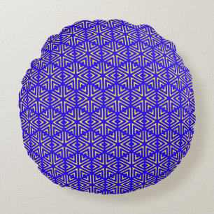 Blue cells  round cushion
