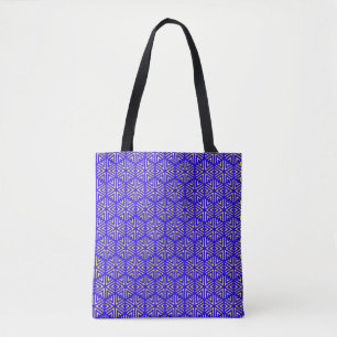 Blue cells tote bag