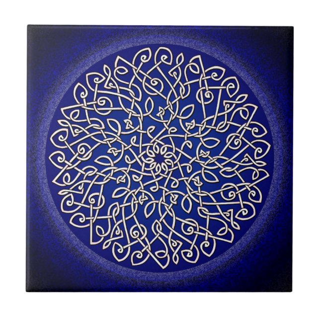 Blue Celtic Burst Tile (Front)