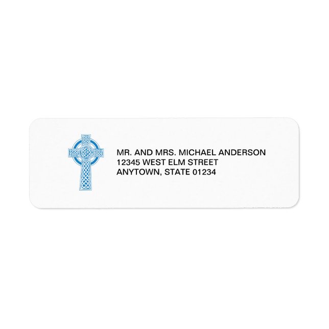 Blue Celtic Cross (Front)