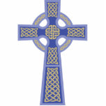 Blue Celtic Cross Photo Sculpture<br><div class="desc">Blue Celtic Cross Photo Sculpture.  Celtic Crosses were mostly made of stone,  and remained an inspirational symbol around Ireland,  Wales,  and Britain.  Eventually,  the Celtic Cross spread throughout the British Isles.  This design is available in various colours,  so be sure to check out my other Celtic Cross products!</div>