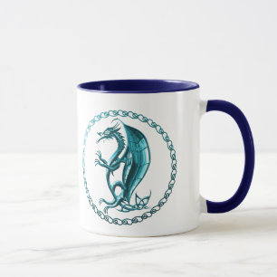 Blue Celtic Dragon Coffee Mug