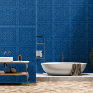 Blue Celtic Knot Pattern Wallpaper