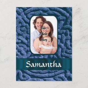 Blue Celtic knotwork Postcard