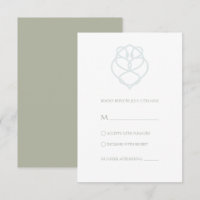 Blue Celtic Swan Love Knot Wedding Reply Card
