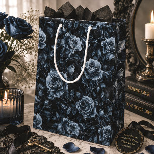 Blue Cemetery Roses Gothic Occult Medium Gift Bag