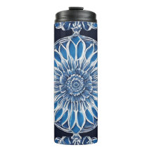 Blue Ceramic Printed