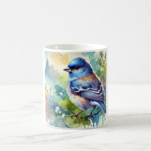 Blue Chaffinch 300924AREF116 - Watercolor Coffee Mug