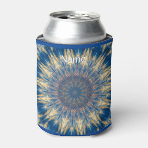 Blue Chakra Kaleidoscope Thunder_Cove Can Cooler