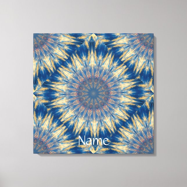 Blue Chakra Kaleidoscope Thunder_Cove  Canvas Print (Front)