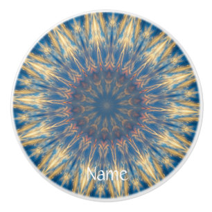 Blue Chakra Kaleidoscope Thunder_Cove Ceramic Knob