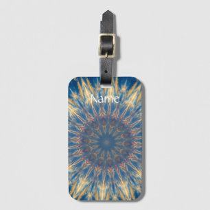 Blue Chakra Kaleidoscope Thunder_Cove Luggage Tag