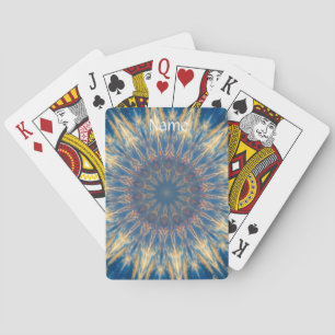 Blue Chakra Kaleidoscope Thunder_Cove Playing Cards