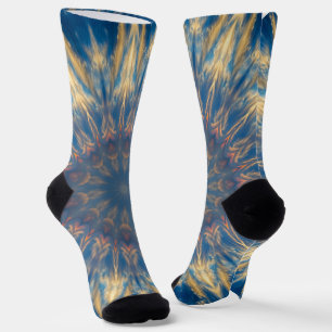 Blue Chakra Kaleidoscope Thunder_Cove Socks