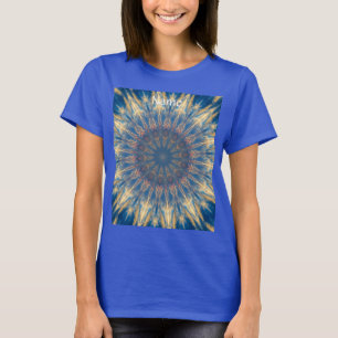 Blue Chakra Kaleidoscope Thunder_Cove  T-Shirt