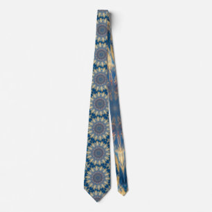 Blue Chakra Kaleidoscope Thunder_Cove Tie