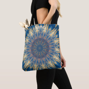 Blue Chakra Kaleidoscope Thunder_Cove  Tote Bag