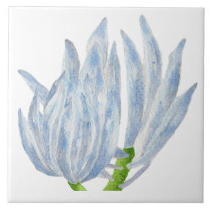 Blue Chalk Sticks on a Ceramic Tile