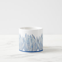 Blue Chalk Sticks on an Espresso Mug