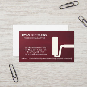 Blue Chalkboard House Painting Business Card