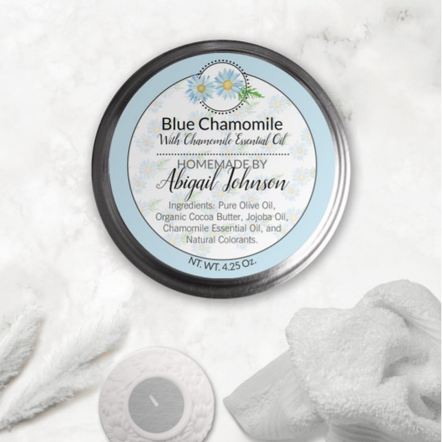 Blue Chamomile Handmade Artisan Gift Label (Creator Uploaded)