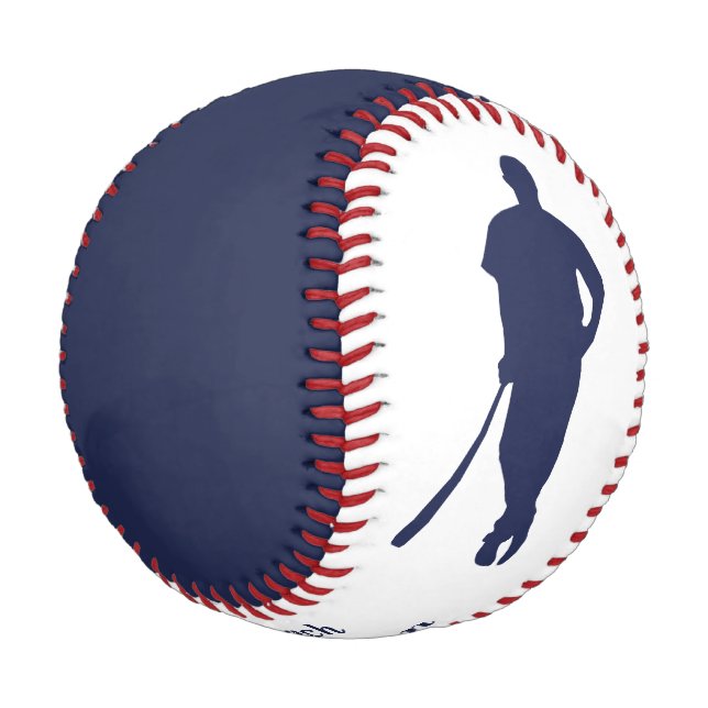 Blue Champion Coach Personalised Baseball (Angled)