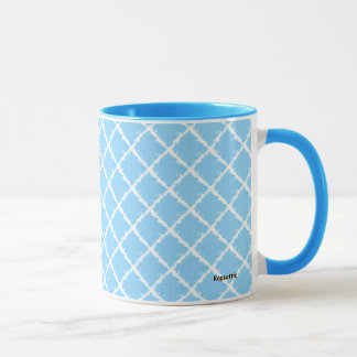 Blue Check Pattern Mug