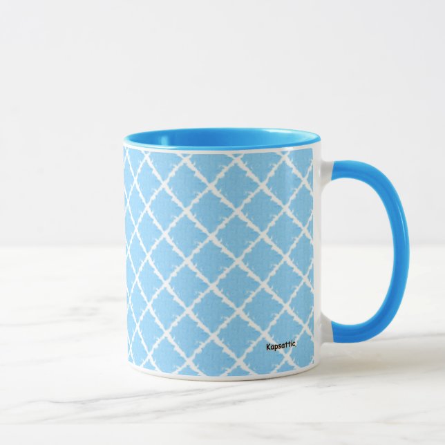 Blue Check Pattern Mug (Right)
