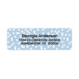 Blue Check Pattern Return Address