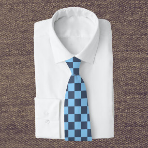 Blue Checkerboard Tie