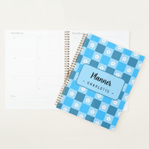Blue Checkered Floral