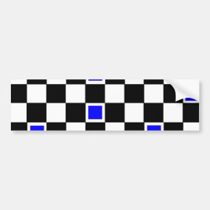 Blue Checkers Bumper Sticker