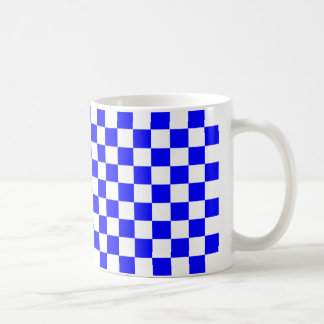 Blue Checkers Coffee Mug