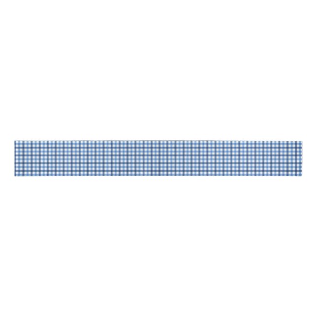 Blue Checks Cottage Charm Ribbon Grosgrain Ribbon (Front)
