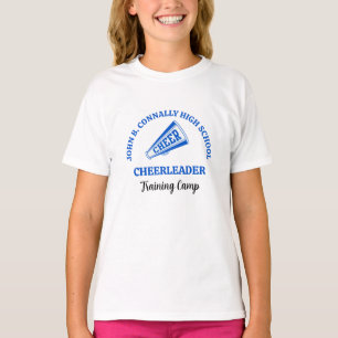 Blue Cheerleader Personalised Cheer Camp T-Shirt