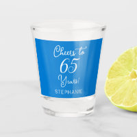 Blue Cheers to 65 Years 65th Birthday Party