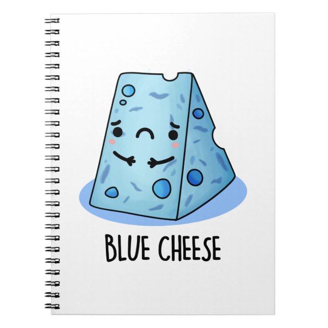 Blue Cheese Funny Food Pun Notebook (Front)