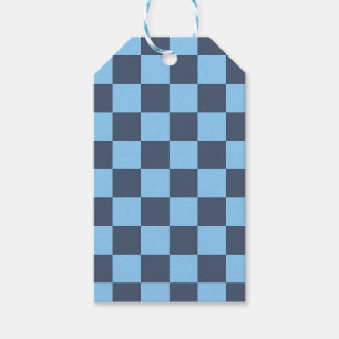 Blue Chequerboard Gift Tags