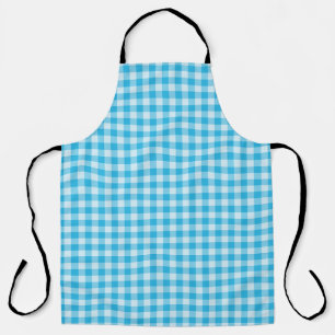 Blue Chequerboard Pattern Apron