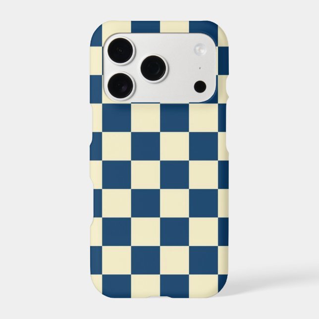 Blue Chequerboard Phone Case (Back)