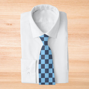 Blue Chequerboard Tie
