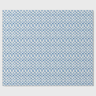 Blue Chequered Decorative Gift Wrap Paper