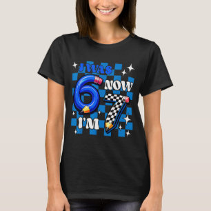 Blue chequered i was 6 i'm 7 funny 67 birthday boy T-Shirt