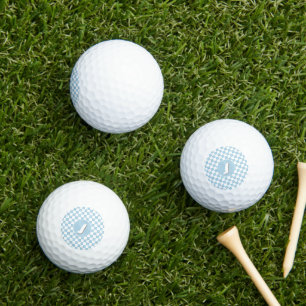 Blue Chequered Pattern Golf Balls