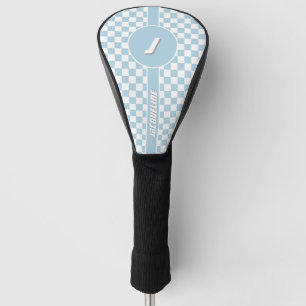 Blue Chequered Pattern Golf Head Cover