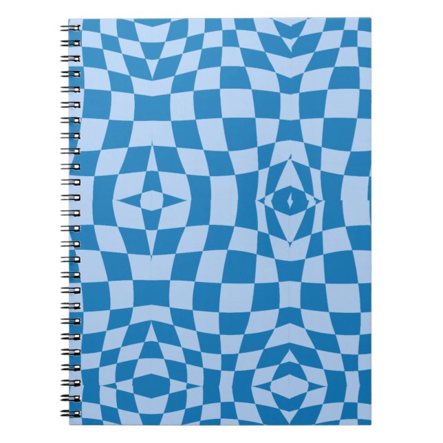 Blue Chequered Pattern Notebook (Front)