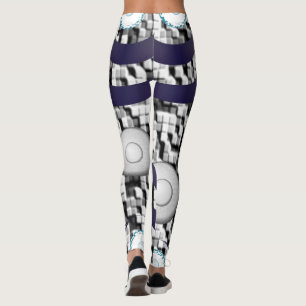 blue chequered white leggings teenager