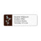 Blue Cherry Blossom Brown Return Address Labels