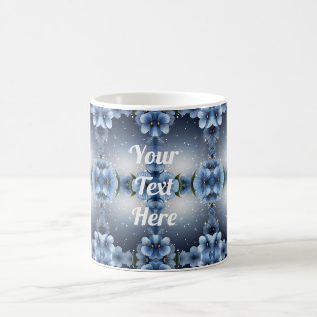 Blue Cherry Blossom Coffee Mug (Center)